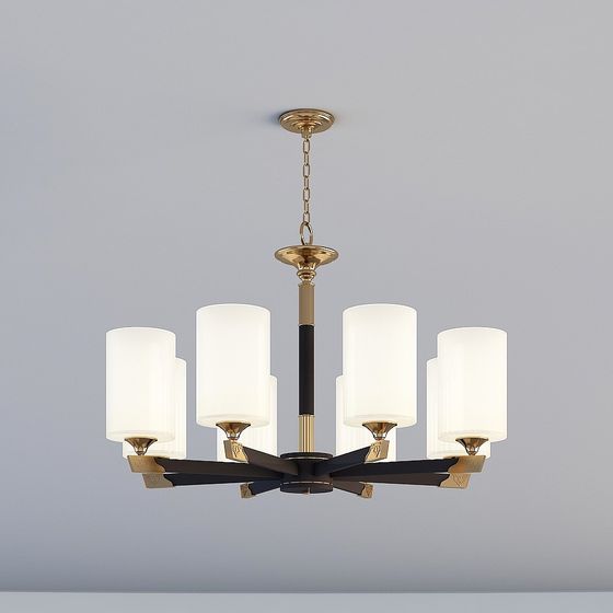 Elegant Low-Polygon Chandelier 3D model