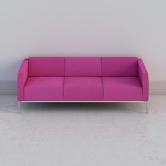 Unique Pink Sofa 3D model for Modern Spaces