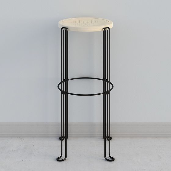 Industrial Style High Bar Stool 3D model