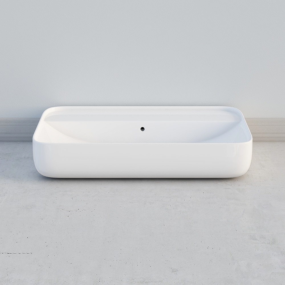 Tiffany square rounded pink scrub basin