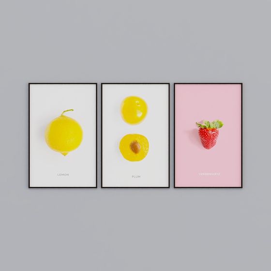 Low Poly Fruit 3D Model Collection