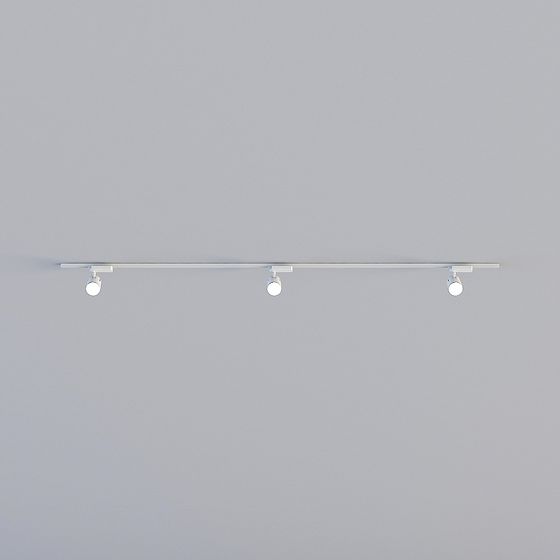 Sleek Track Light 3D model for Modern Spaces