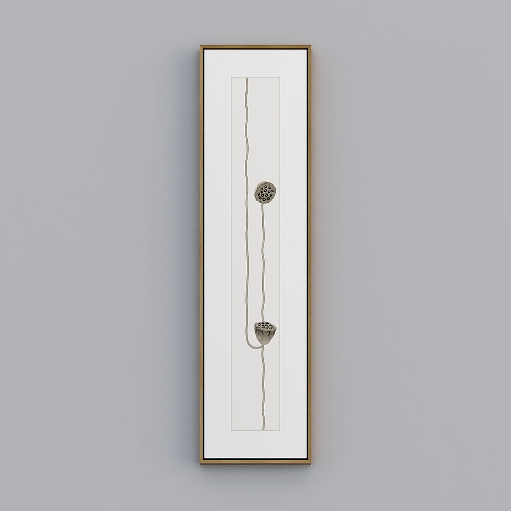 Baxter goodliving room tea room vertical brown box 33x123cm lotus