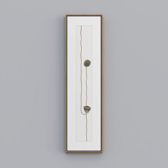 Lotus Pod Wall Art 3D model