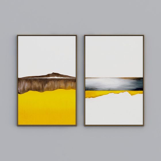 Abstract Desert Diptych 3D Model