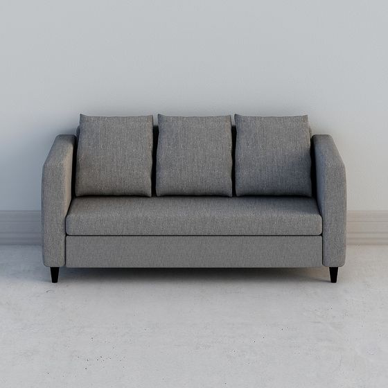 Elegant Low-Poly Sofa 3D model for Modern Interiors