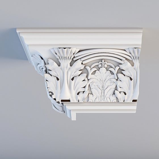 Elegant Ornate Capital 3D Model for Modern Creations