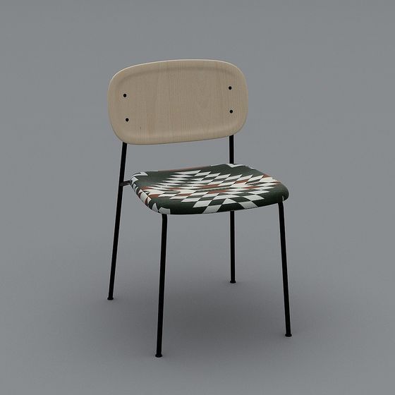 Stylish Low-Poly Chair 3D model