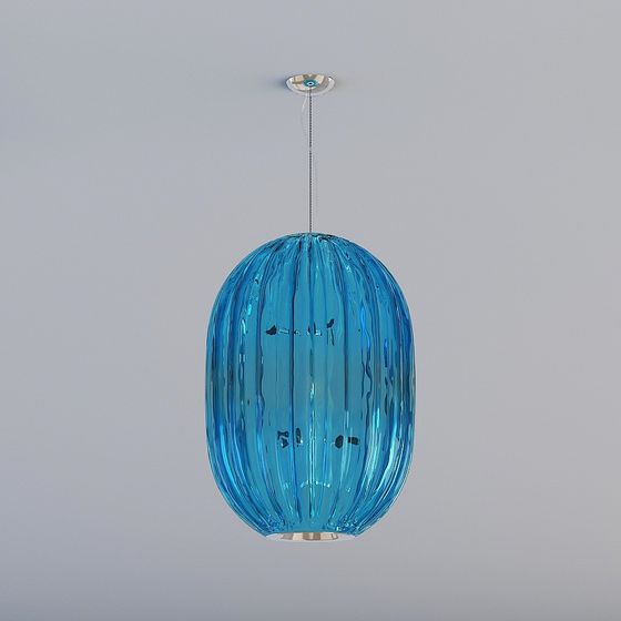 Captivating Water Drop-Shaped Pendant Lamp 3D model