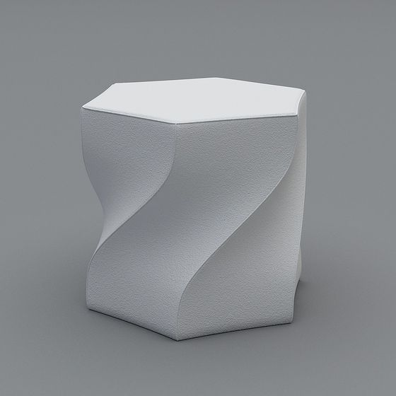 Twisted Cube Low-Poly 3D Model
