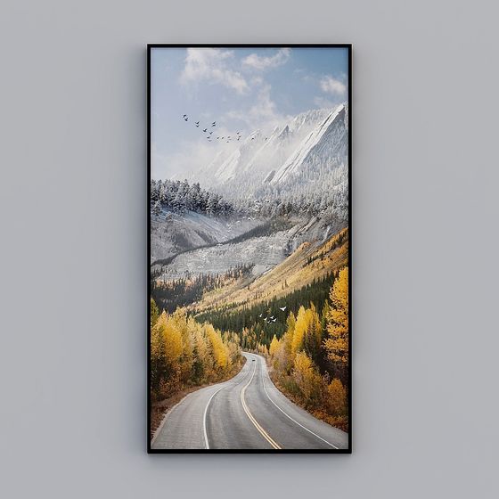 Winter Mountain Path 3D model