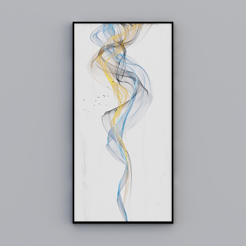 Wind Melody 3D model - Colorful Ribbon Art