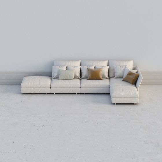 Modern Minimalist 3D Sofa Model
