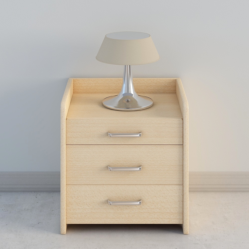 黄色のシンプルなベッドサイド テーブル