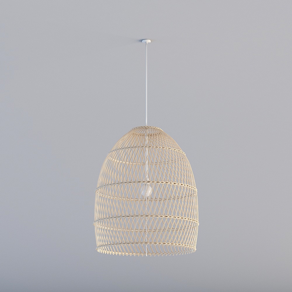 Lampadario di vite in rattan