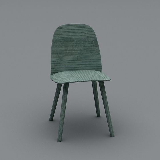Stylish Low-Poly Green Chair 3D model for Creative Projects