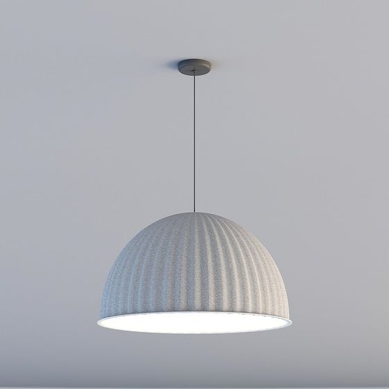 Elegant Low-Polygon Modern Pendant Light 3D model