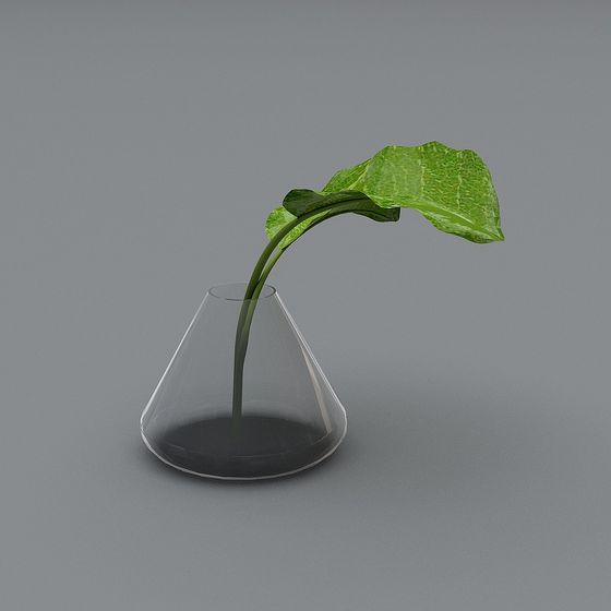 자오즈오 언덕 수제 유리 화병 - 대