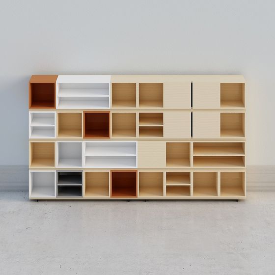 Modular Bookshelf 3D model for Contemporary Interiors