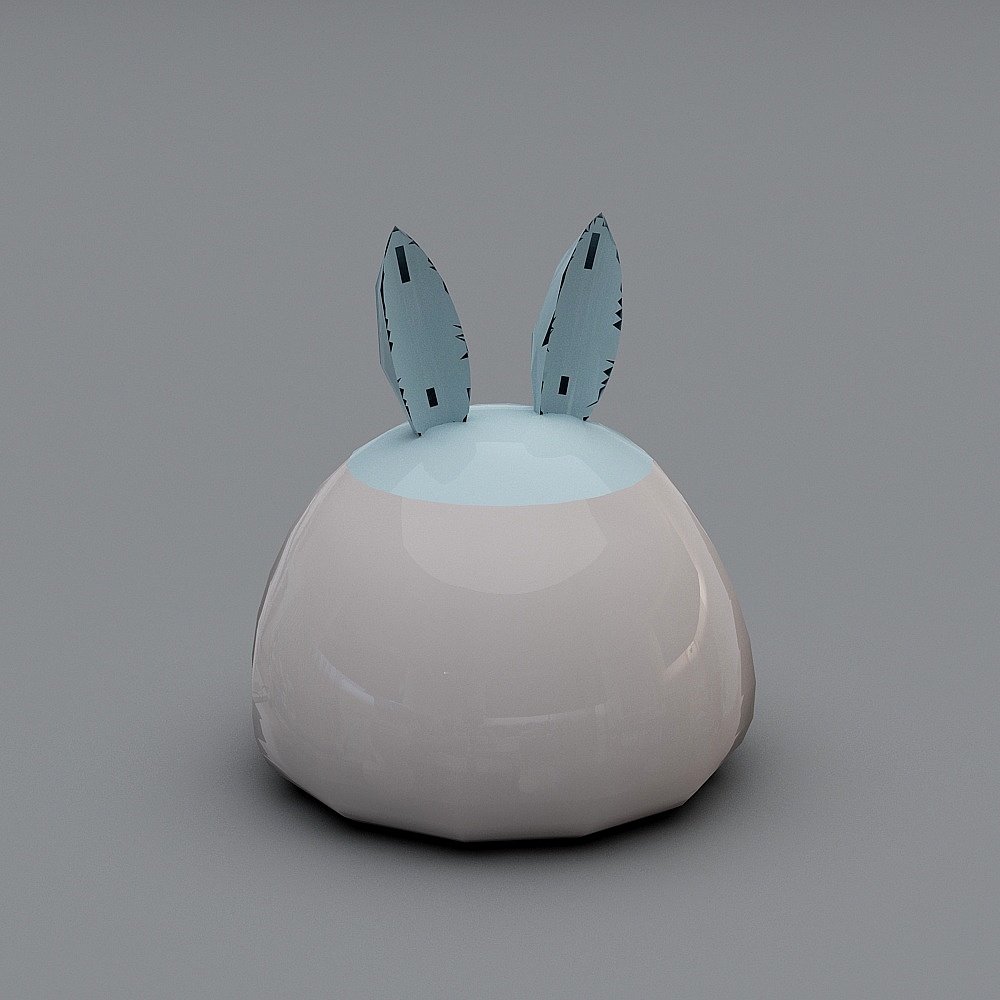 Creative Low-Poly Rabbit Lampshade 3D model