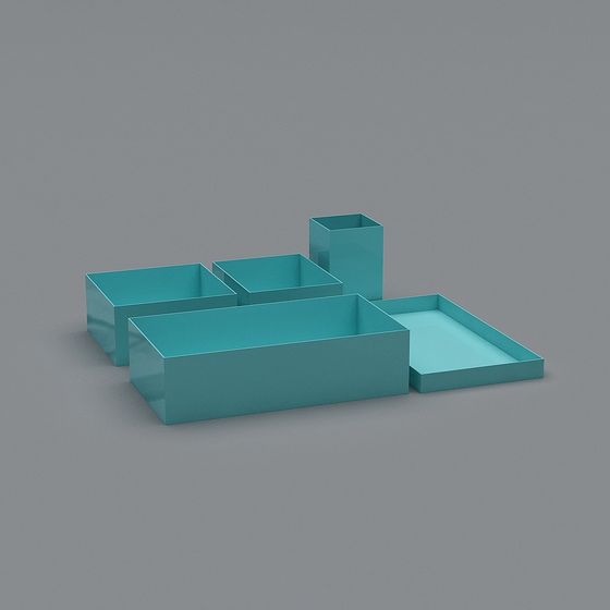 Low Poly Storage Roon Stylish Low-Poly Storage Box 3D model