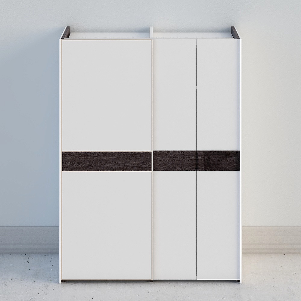 Armoire blanche à deux portes ouvertes VF-1601-H