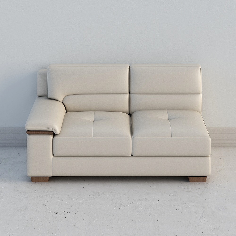 Modern , lead show , three-person sofa _DG6052