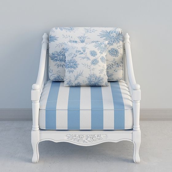 Retro Single Sofa 3D Model for Elegant Interiors