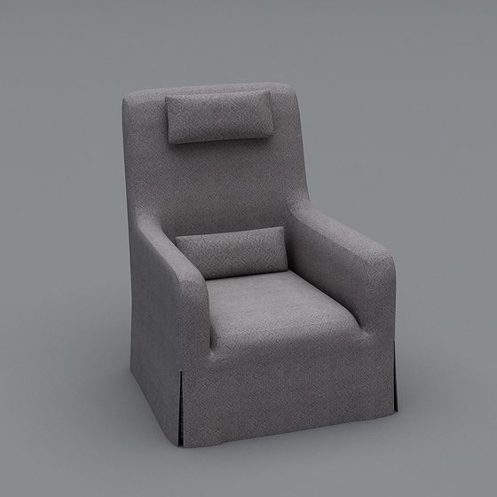 Elegant Low-Poly Lounge Chair 3D Model