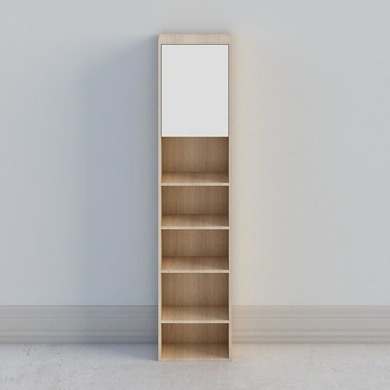 Elegant Low-Poly Bookshelf 3D model for Diverse Use