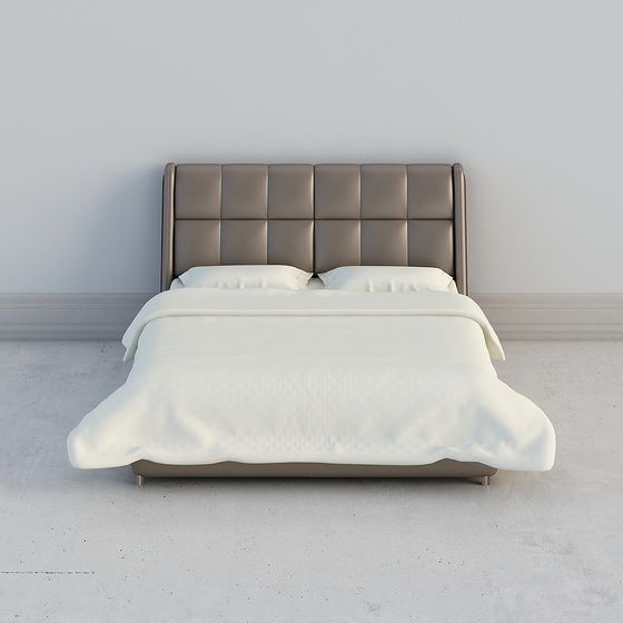 Stylish Low Poly Bed 3D model for Modern Spaces