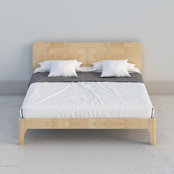 Modern Minimalist Bed Frame 3D model