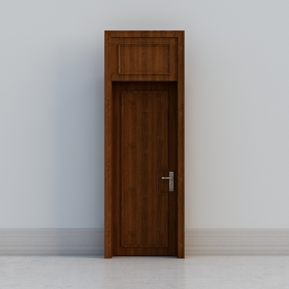 Detailed Wooden Door 3D model for Modern and Classic Interiors