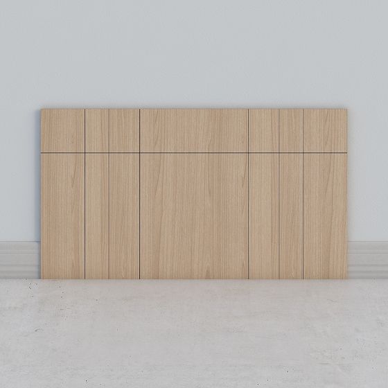 Wood Grain Partition Screen 3D model for Modern Interiors