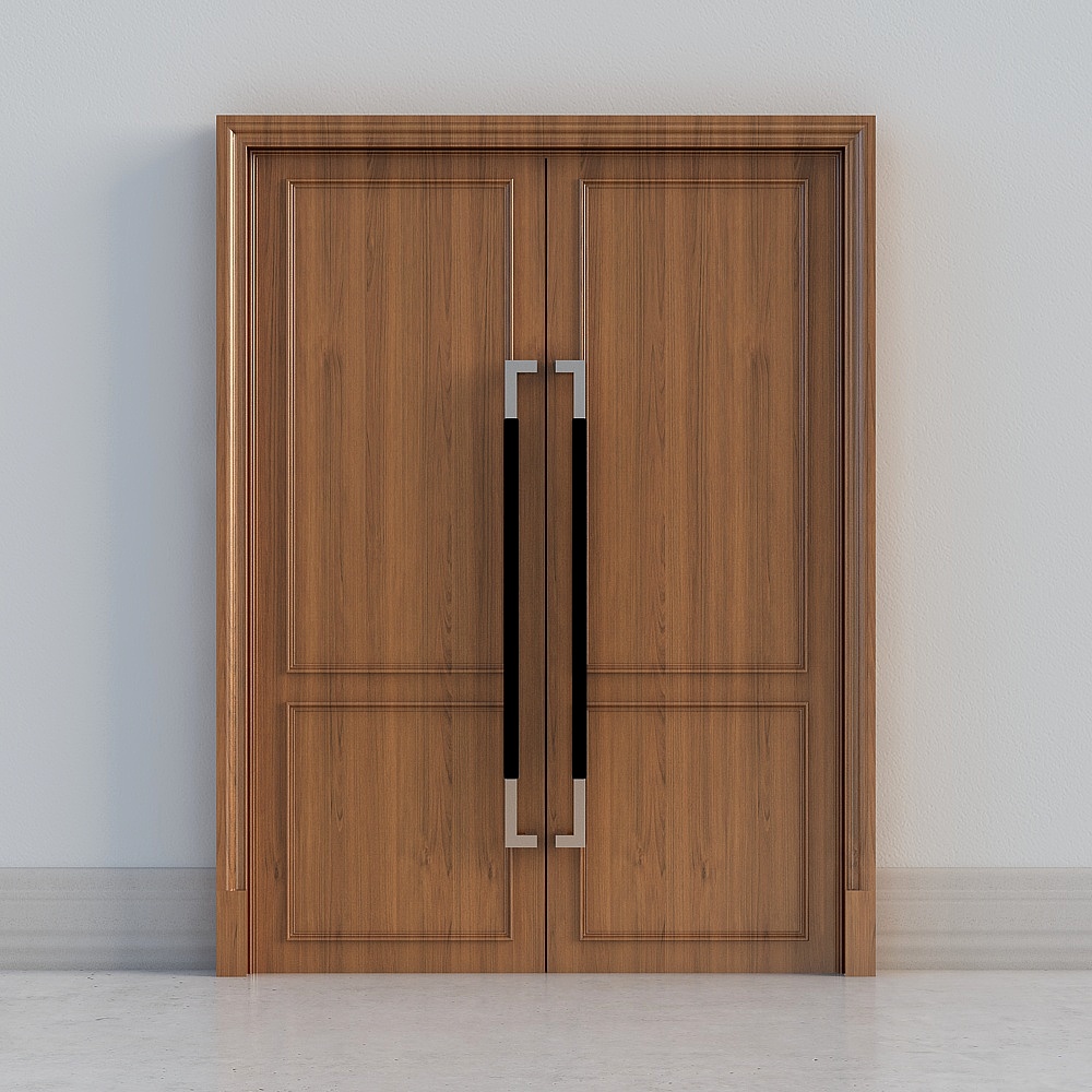 Modern wooden double door