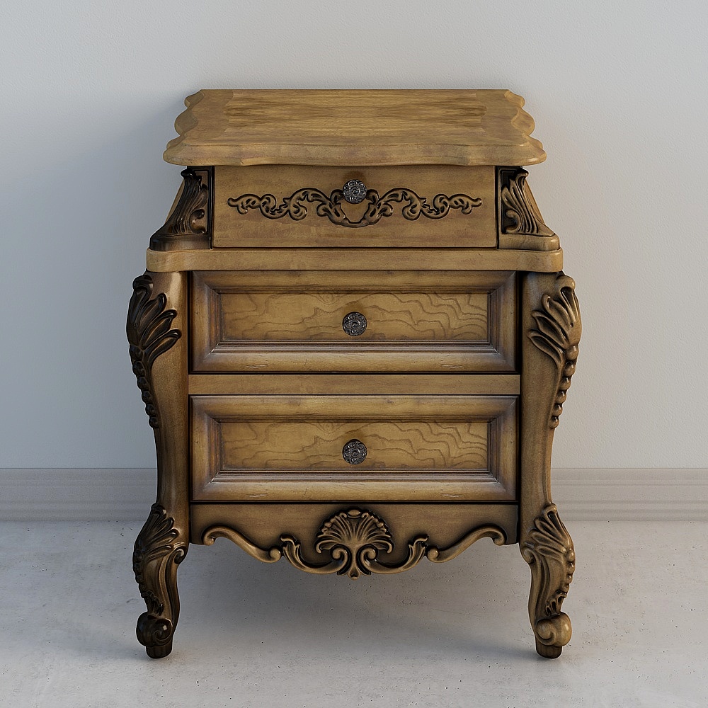 Classic French Nightstand 3D model