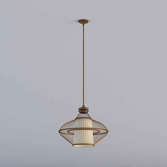 Elegant Low-Poly Chandelier 3D Model