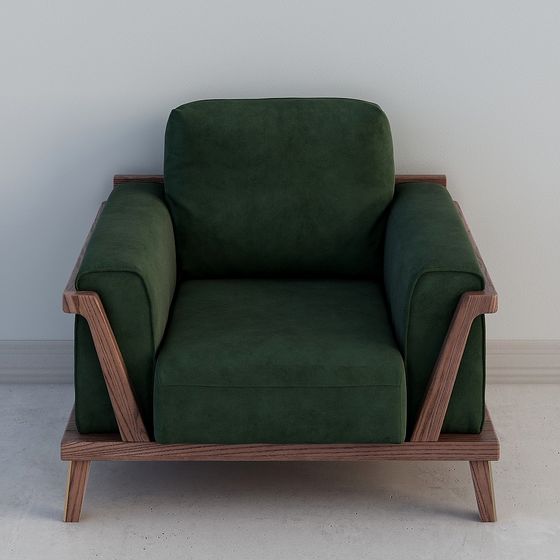 Forest Green Sofa 3D model