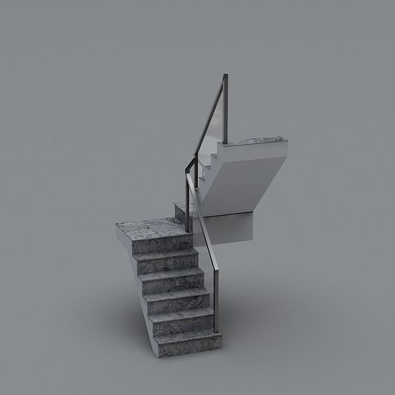 Minimalist Urban Staircase 3D Model