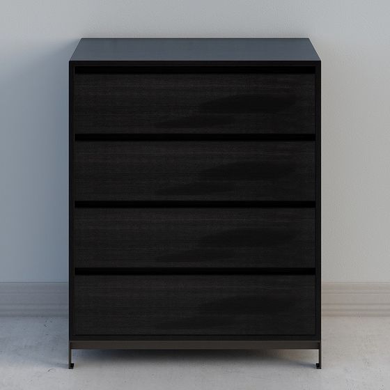 Urban Black Drawer Chest 3D model