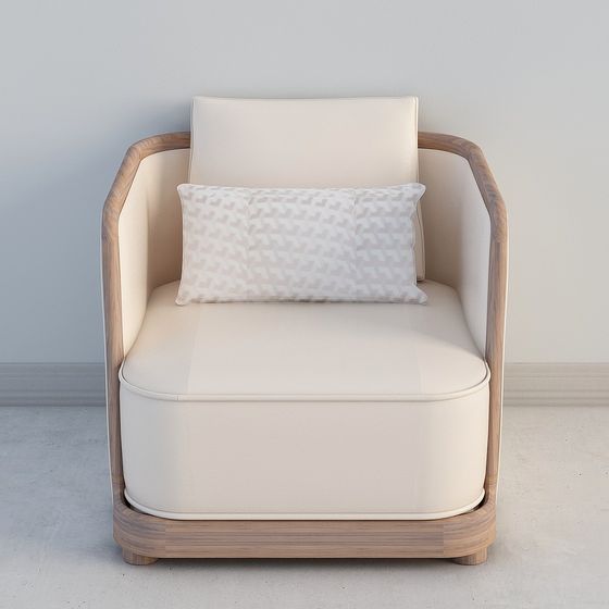 Elegant Low-Polygon Chair 3D model