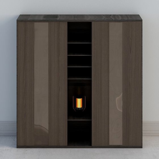 Urban Wooden Storage Cabinet 3D model