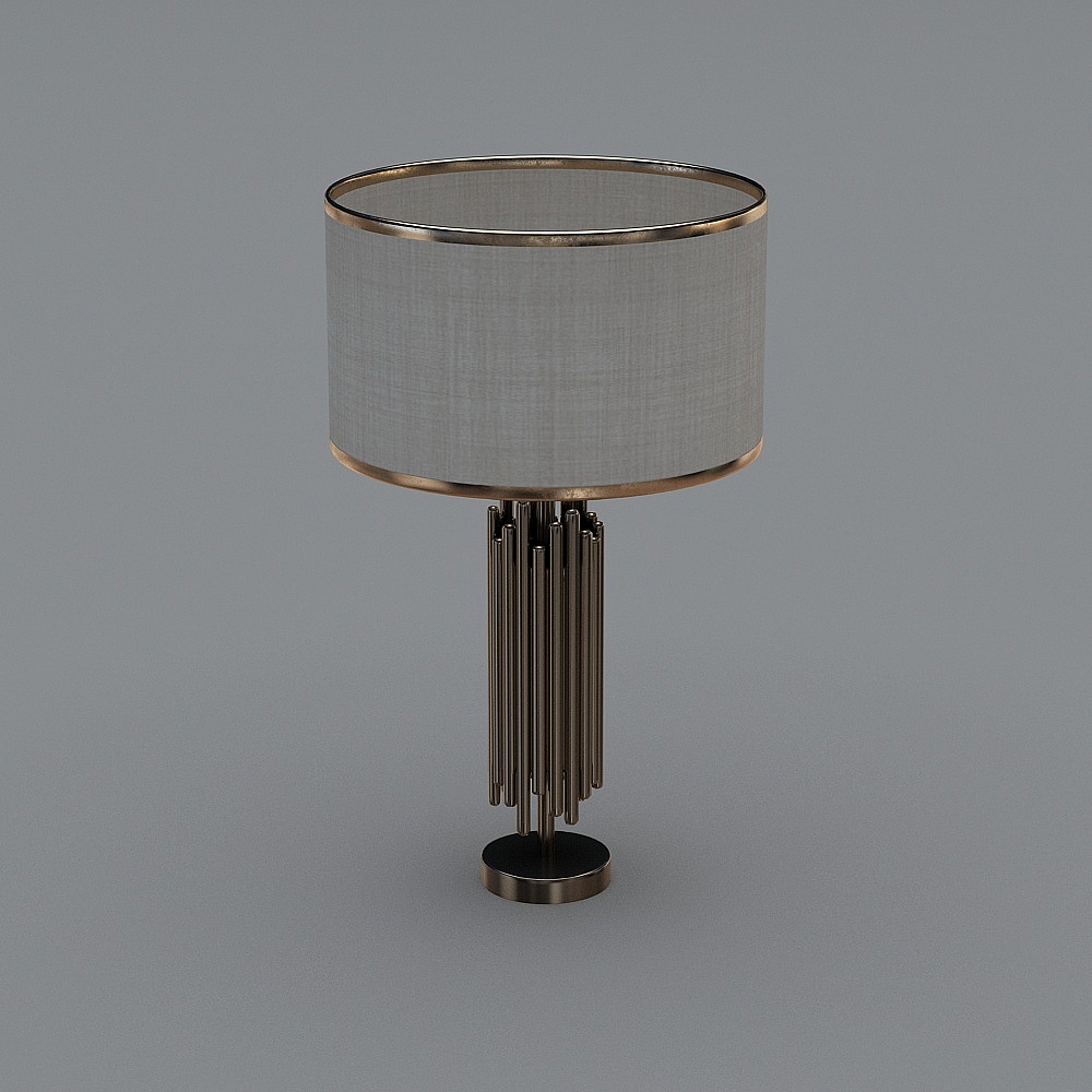 Elegant Low-Poly Table Lamp 3D model