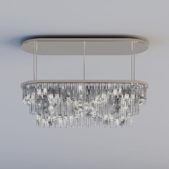 Elegant Low-Polygon Chandelier 3D model