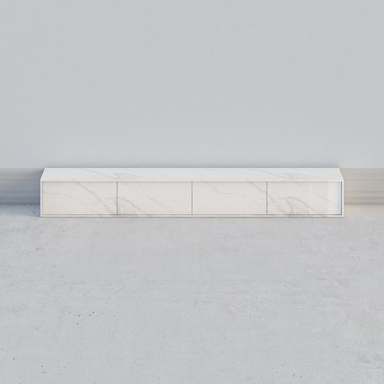 Elegant Marble TV Cabinet 3D model