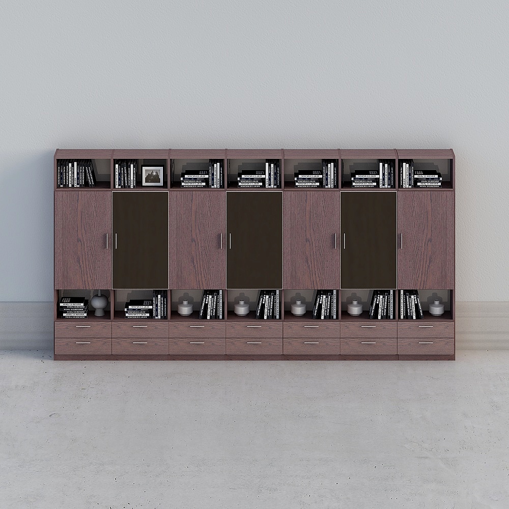 Seven-door bookcase H 055