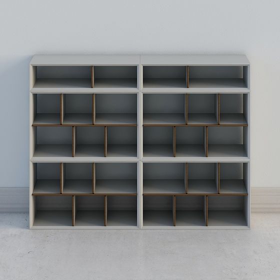 Urban Grid 3D model Bookshelf for Creative Spaces