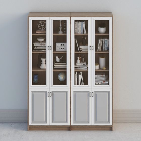 Elegant Minimalist Bookshelf 3D model for Modern Interiors