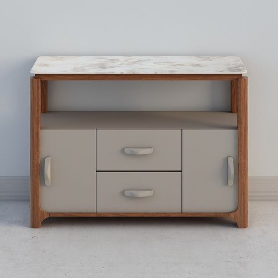 Urban Living Room Side Cabinet 3D model for Modern Spaces