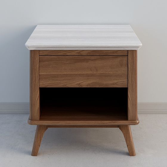 Mid-Century Modern Nightstand 3D model for Creative Designs